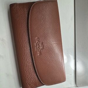Coach Tan Leather Clutch